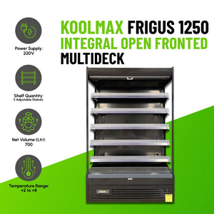 Koolmax FRIGUS 1250 Integral Open Fronted Multidecks Black
