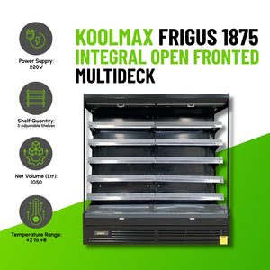 Koolmax FRIGUS 1875 Integral Open Fronted Multidecks Black