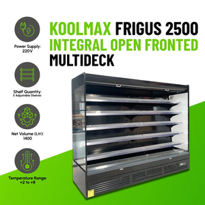 Koolmax FRIGUS 2500 Integral Open Fronted Multidecks Black