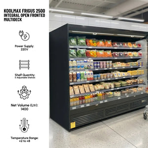 Koolmax FRIGUS 2500 Integral Open Fronted Multidecks Black