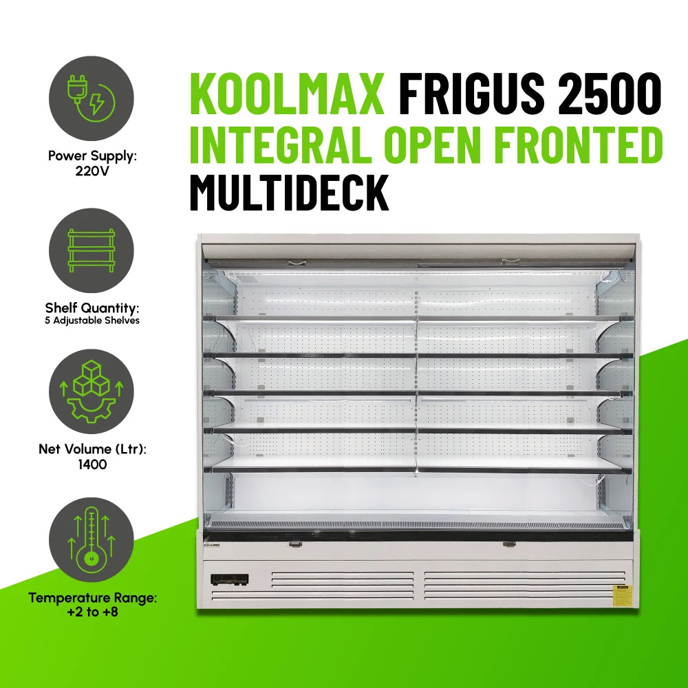 Koolmax FRIGUS 2500 Integral Open Fronted Multidecks White