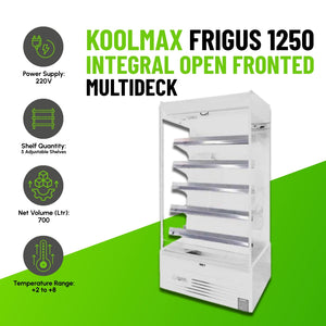 Koolmax FRIGUS 1250 Integral Open Fronted Multidecks White