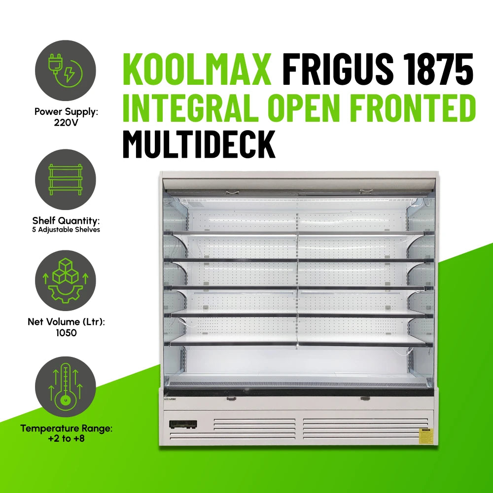 Koolmax FRIGUS 1875 Integral Open Fronted Multidecks White