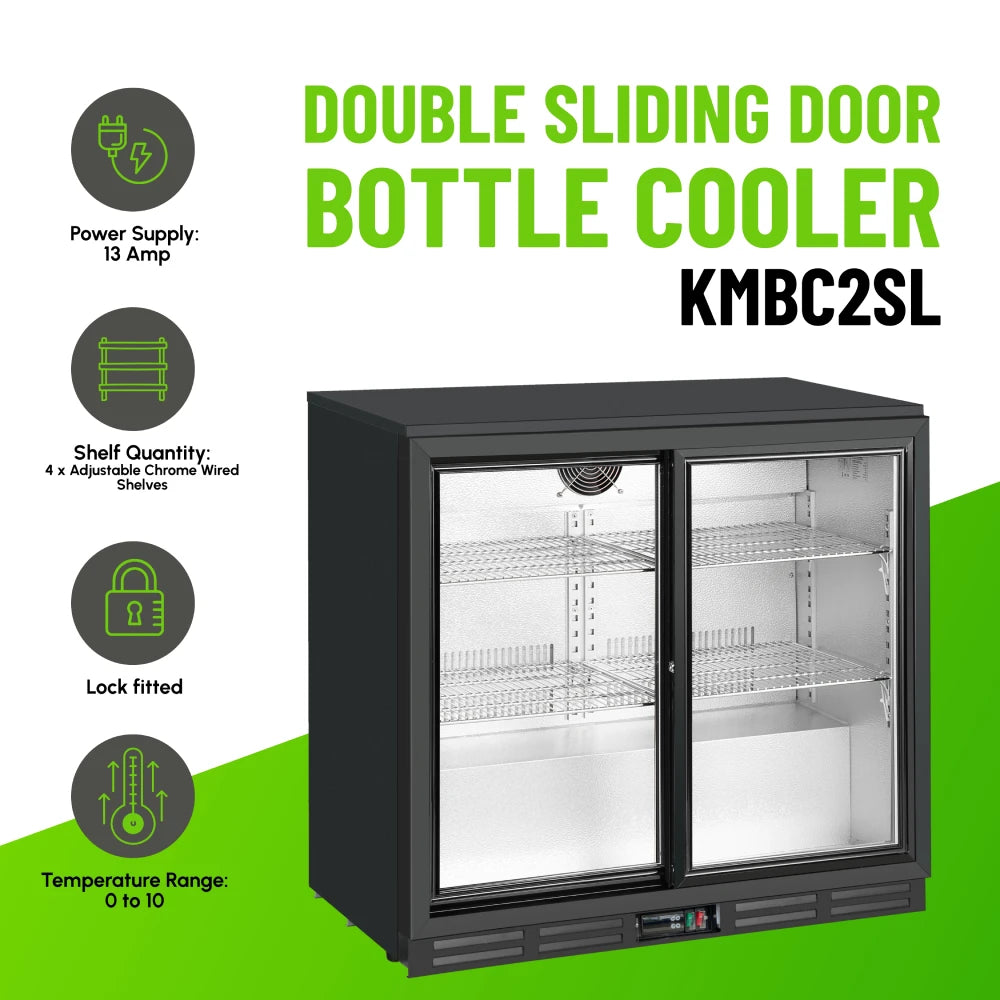 Koolmax KMBC2SL Double Sliding Door Bottle Cooler
