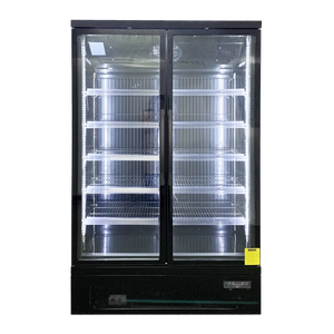 Koolmax KMC1300G Black 2 Glass Door Upright Chiller
