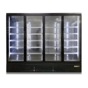 Koolmax KMC3000G Black 4 Glass Door Upright Chiller