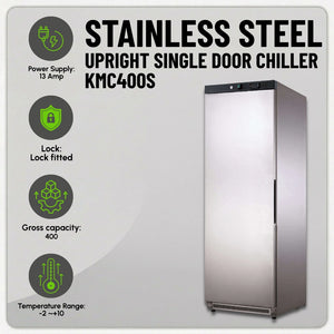 Koolmax KMC400S Single Door Upright Chiller Stainless-Steel