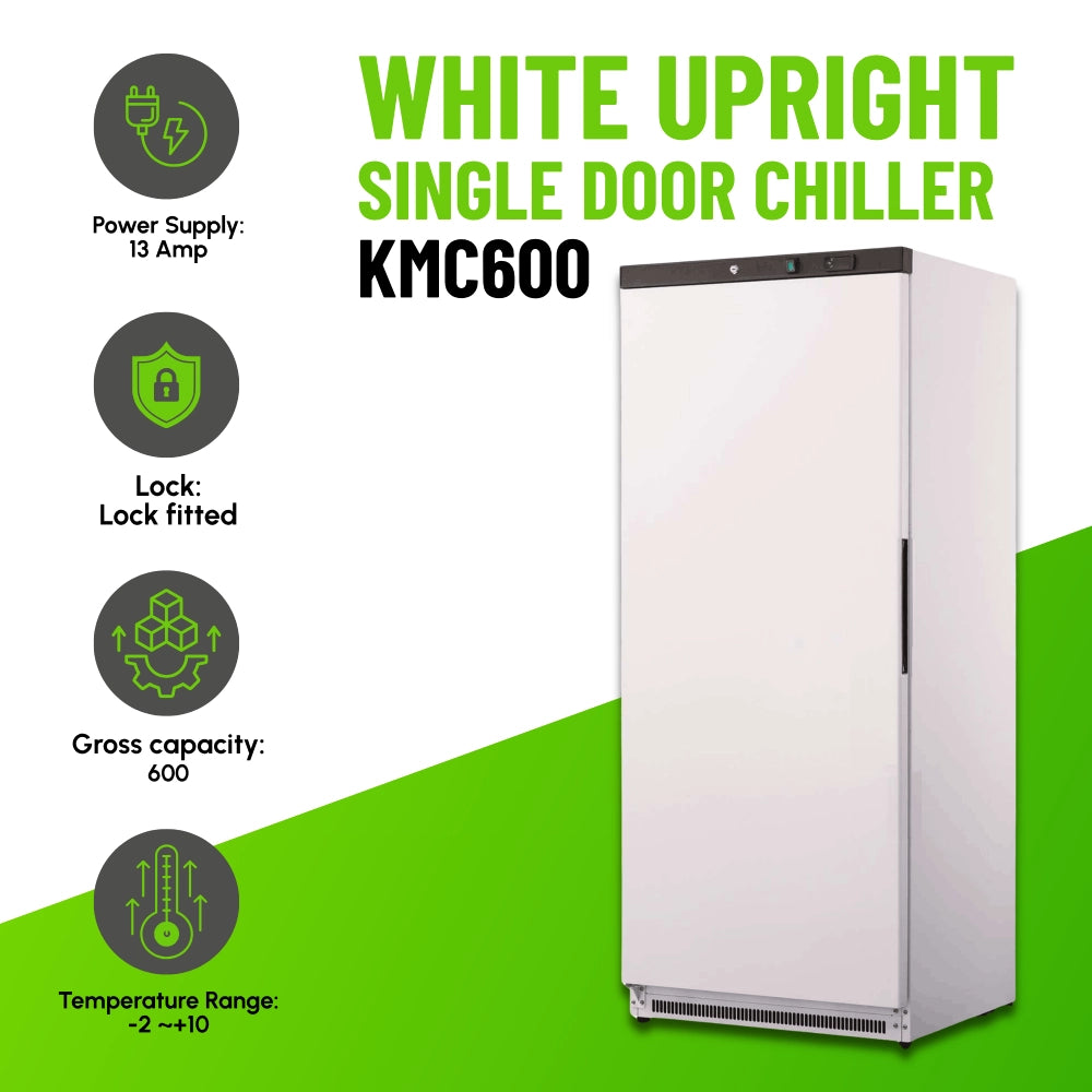 Koolmax KMC600 Single Door White Upright Chiller