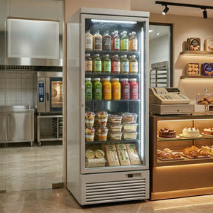 Koolmax KMC700G Grey Single Glass Door Upright Chiller
