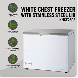 Koolmax KMCF230S Stainless-Steel Lid Chest Freezer