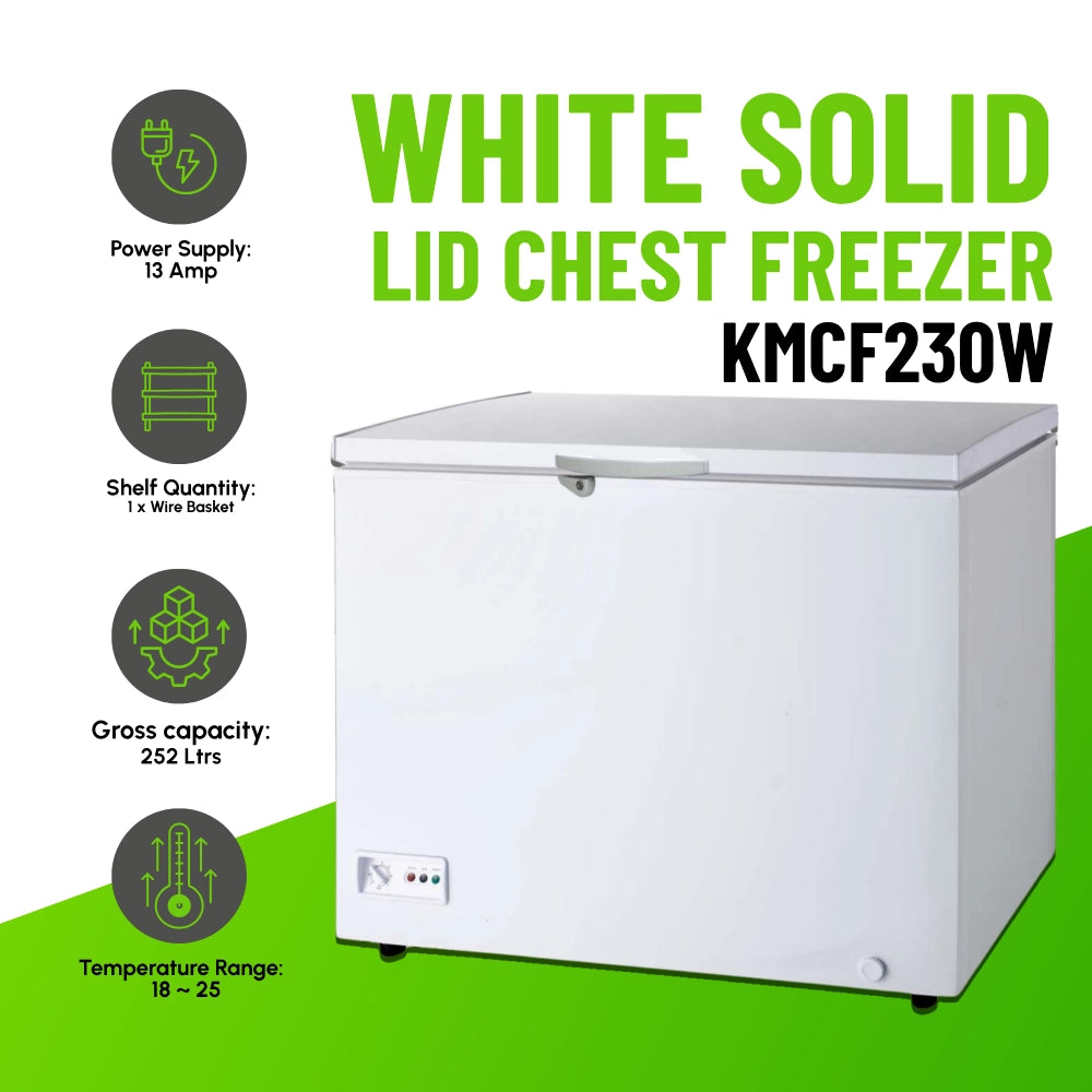 Koolmax KMCF230W White Lid Chest Freezer