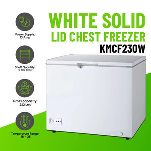 Koolmax KMCF230W White Lid Chest Freezer