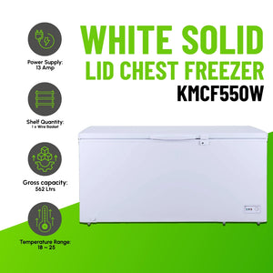 Koolmax KMCF550W White Lid Chest Freezer