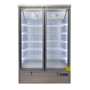 Koolmax KMF1300 Double Door Grey Upright Display Freezer