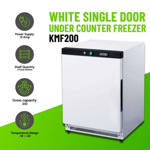 Koolmax KMF200 Under-Counter Freezer White Finish