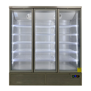 Koolmax KMF2000 Triple Door Grey Upright Display Freezer