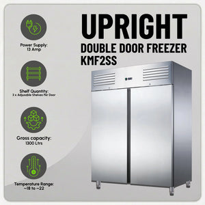 Koolmax KMF2SS Double Door Upright Freezer