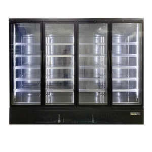 Koolmax KMF3000 Four Door Black Upright Display Freezer