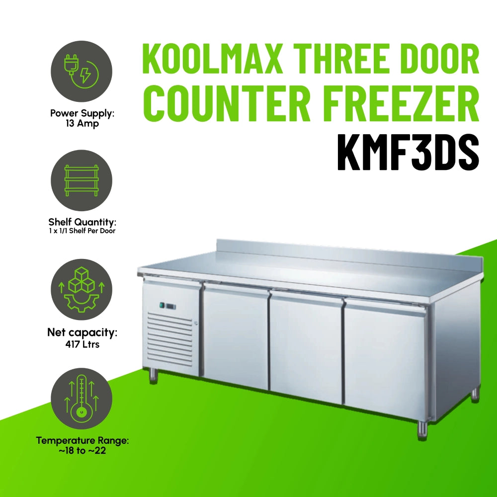 Koolmax KMF3DS Triple Door Prep-Counter Freezer