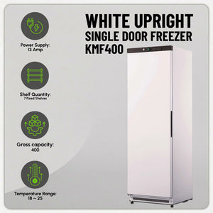 Koolmax KMF400 Single Door White Upright Freezer