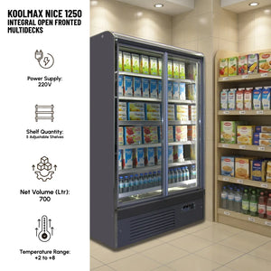 Koolmax NICE 1250 Full Glass Door Integral Multideck Chiller