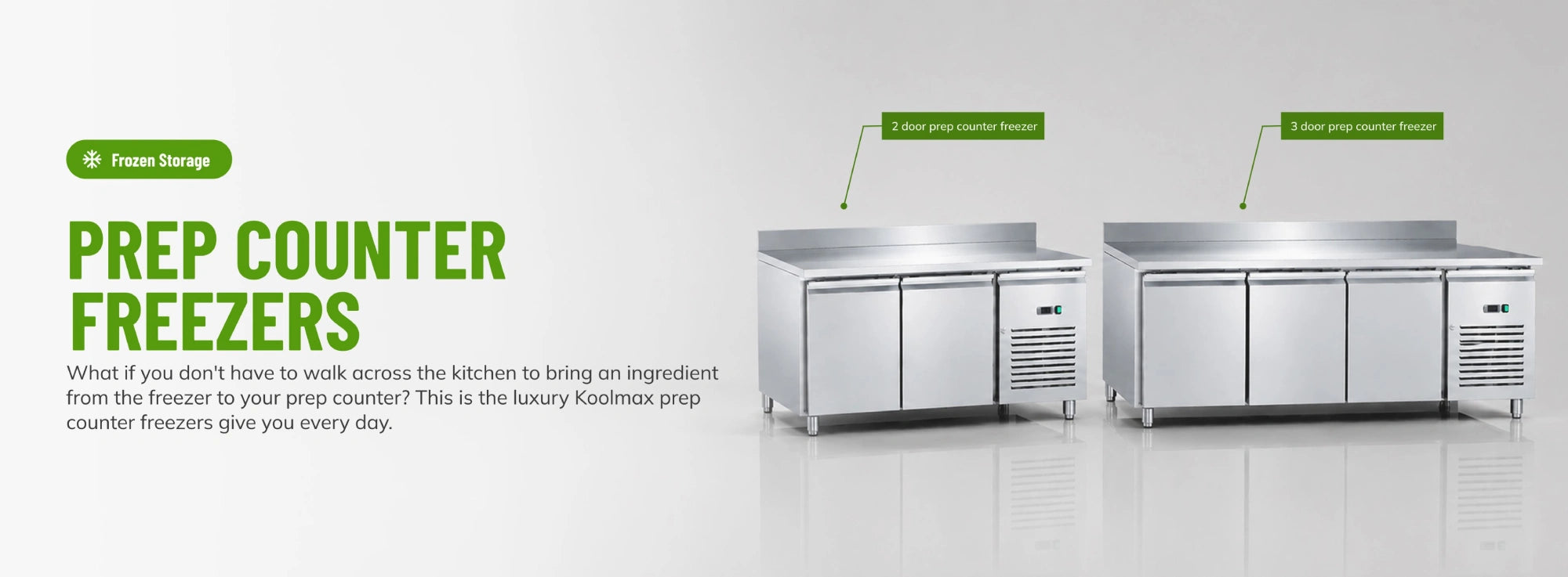 Prep counter freezer