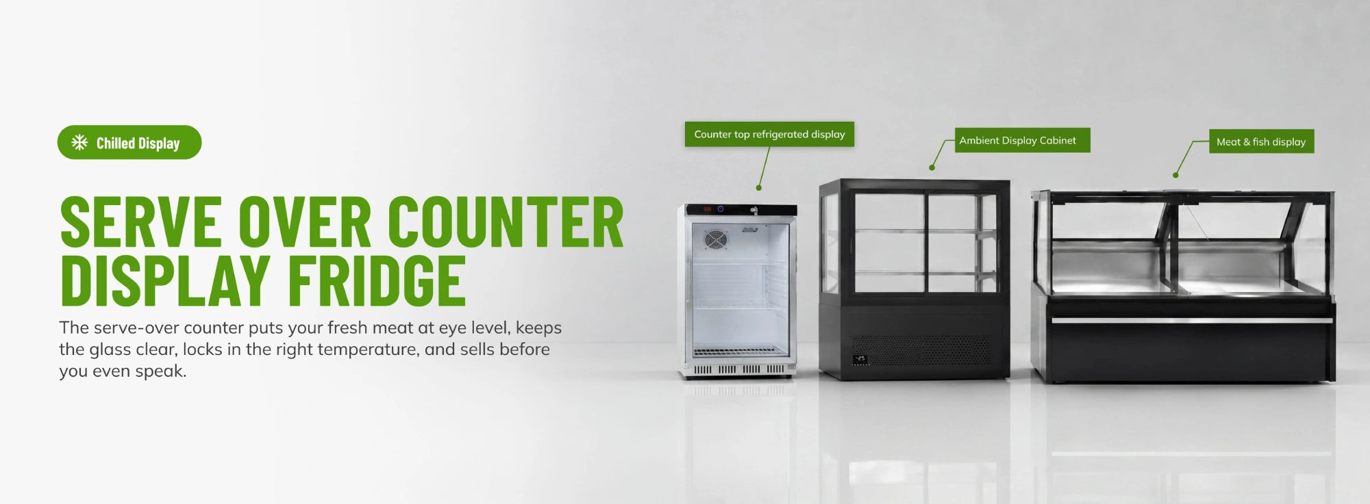 Serve Over Counter Display Fridges