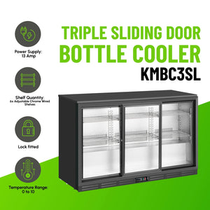 Koolmax KMBC3SL Triple Sliding Door Bottle Cooler