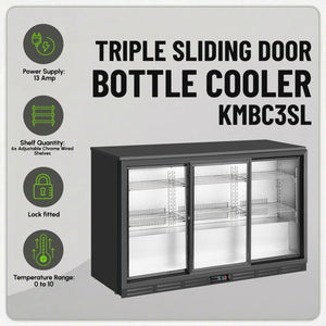 Koolmax KMBC3SL Triple Sliding Door Bottle Cooler