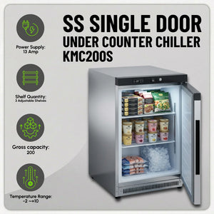 Koolmax KMC200S Stainless-Steel Under-Counter Chiller