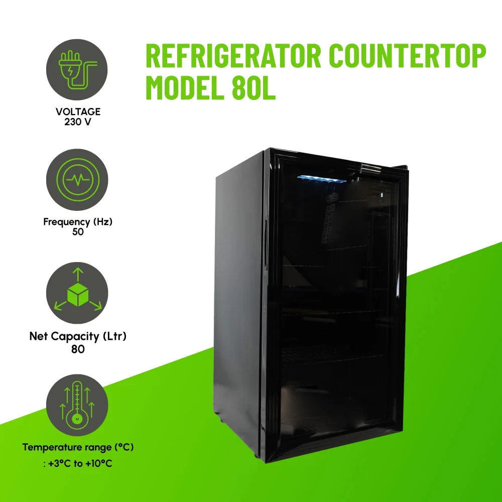 Countertop Model 80L Slim 474mm Fridge