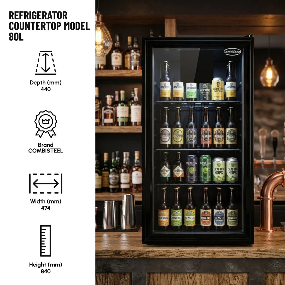 Countertop Model 80L Slim 474mm Fridge