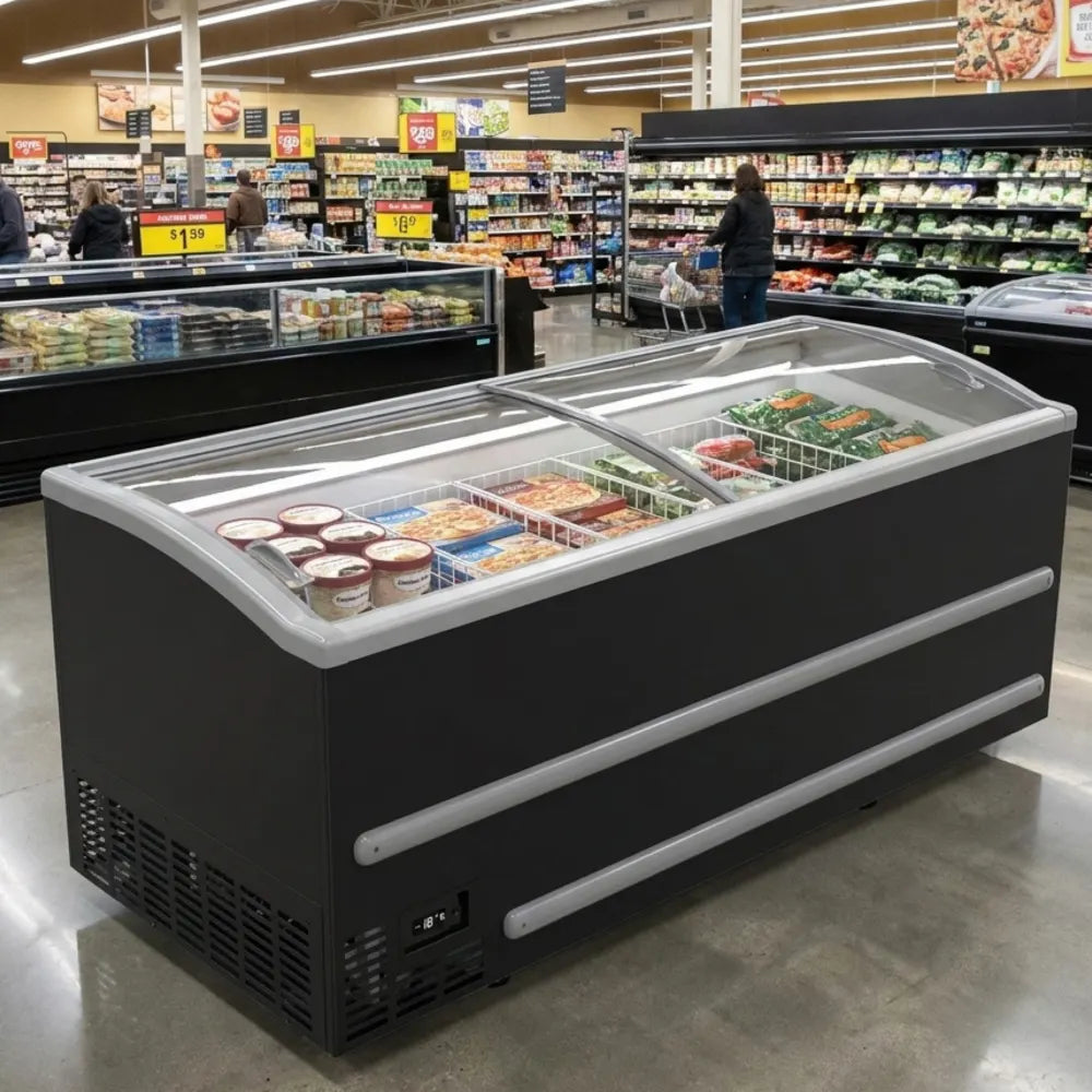 Black Supermarket Chest Freezer 2500 Manual Defrost