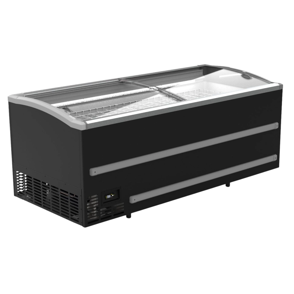 Combisteel Black Supermarket Chest Freezer Head Element Self-Defrost
