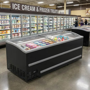 Combisteel Black Supermarket Chest Freezer 2500 Automatic Defrost