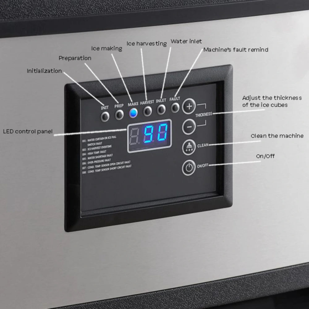 Ice Cube Maker 73kg/24h Air-Cooled