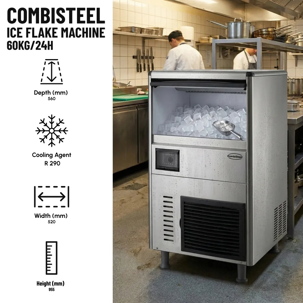 Stainless Steel Ice Flake Machine 60kg/24h
