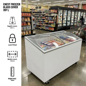 Chest Freezer Glass Cover 397L
