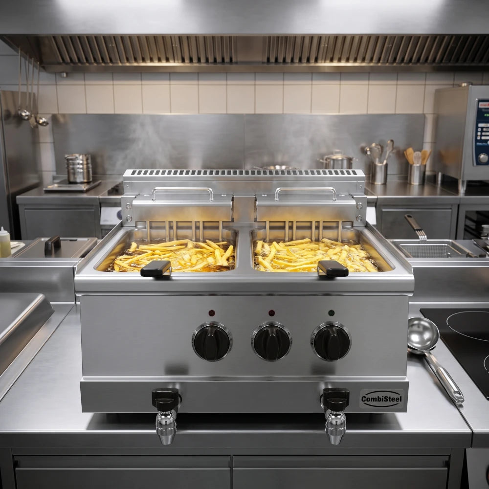 BASE 600 Twin Electric Fryer 2x10L