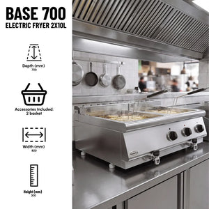 BASE 700 Twin Electric Fryer 2x10L