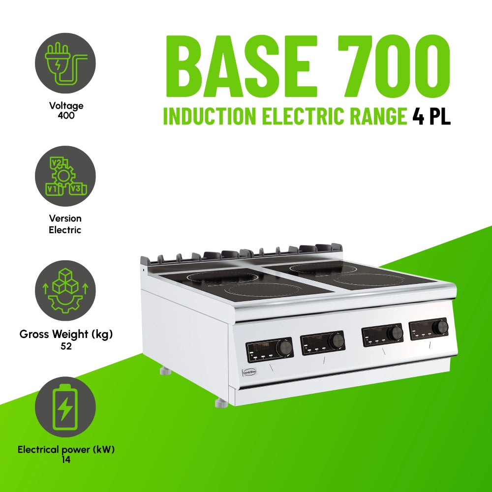 Base 700 Induction Electric Range 4 PL Tabletop