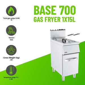BASE 700 Gas Fryer 15L