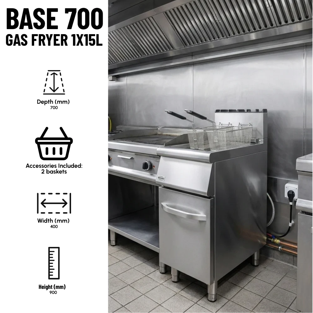 BASE 700 Gas Fryer 15L