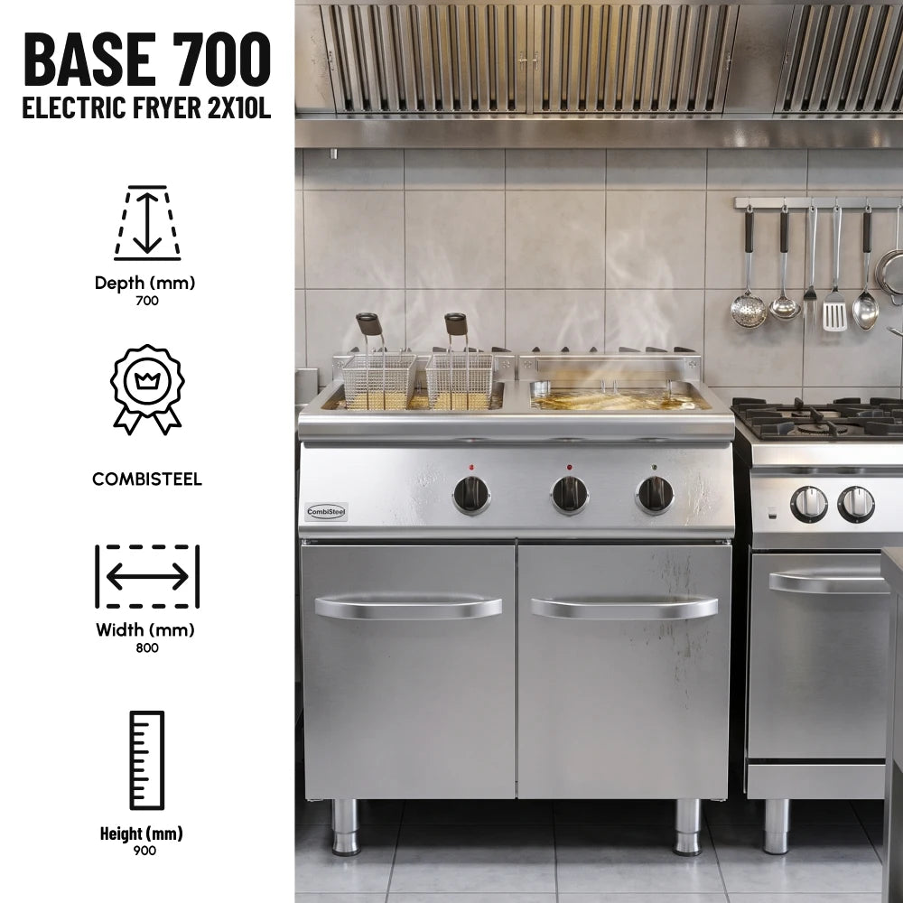 BASE 700 Electric Fryer 2x10L Twin