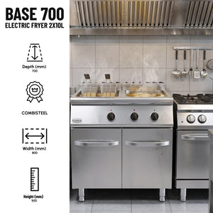 BASE 700 Electric Fryer 2x10L Twin