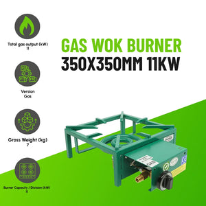 Gas Wok Burner 380mm 15kW