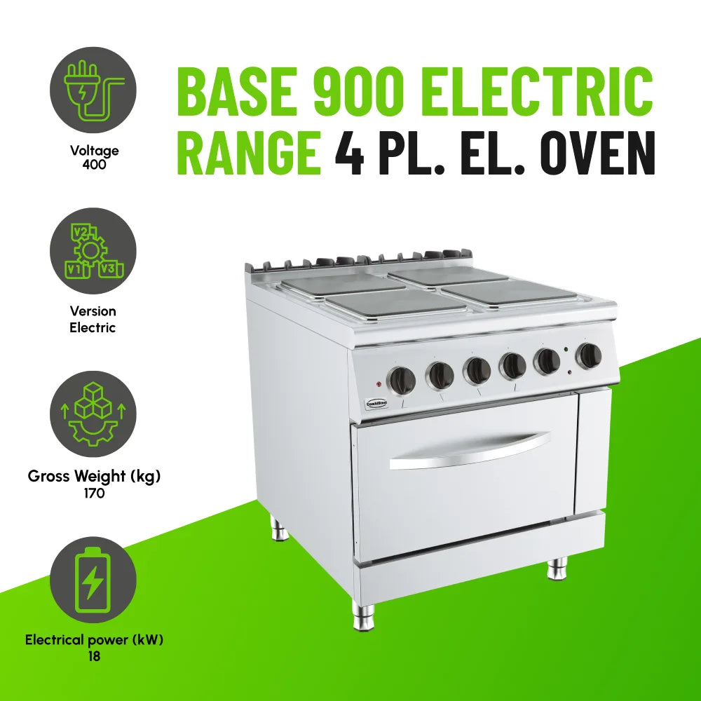 Base 900 Electric 4-Plate Range Oven