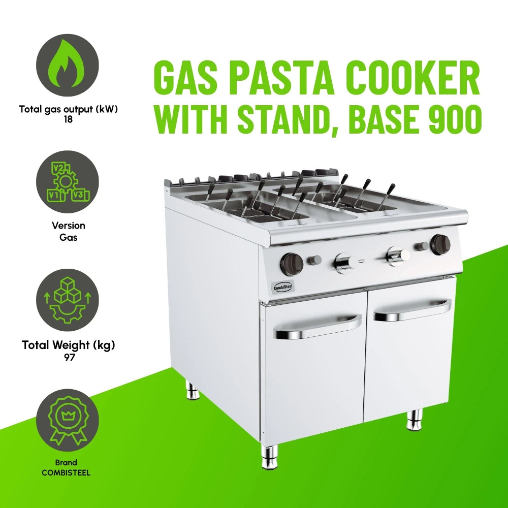 Base 900 Gas Pasta Cooker Twin Tank