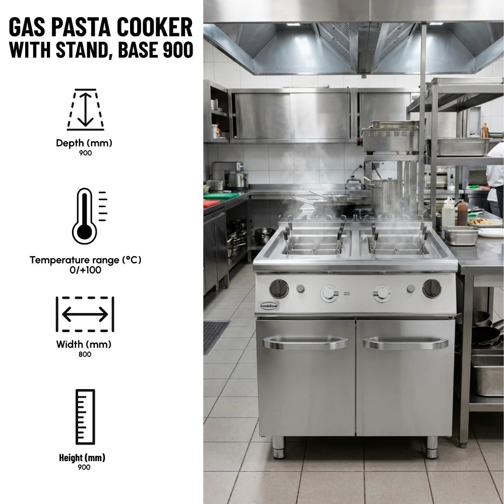 Base 900 Gas Pasta Cooker Twin Tank