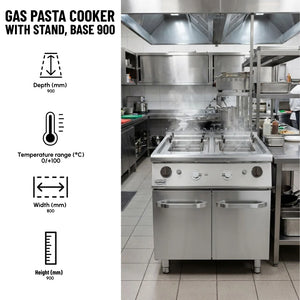 Base 900 Gas Pasta Cooker Twin Tank